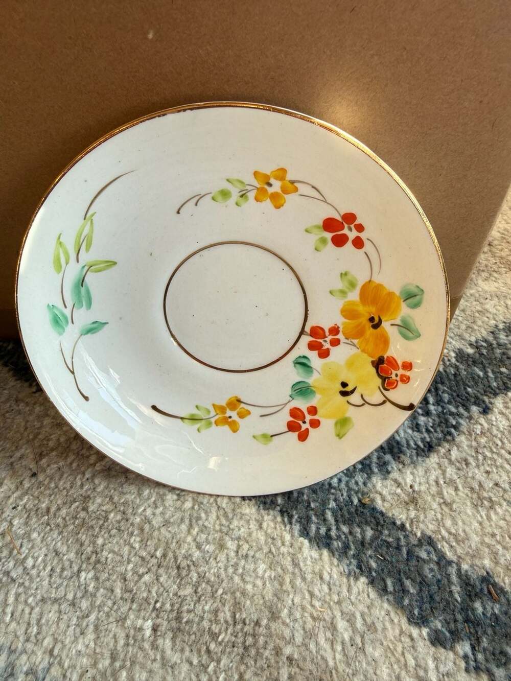 Phoenix China T.F. & S. Ltd. England Floral Hand Painted Saucer
